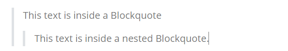 Nested Blockquotes in markdown
